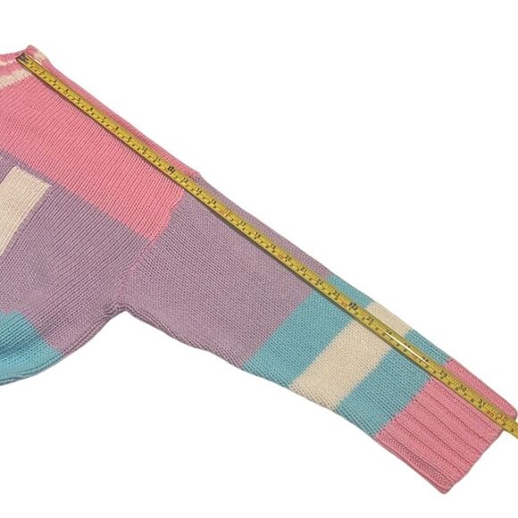 Show Me Your Mumu Ski In Pastel Cable Knit Oversized Sweater Size 2X NWT - Picture 13 of 13